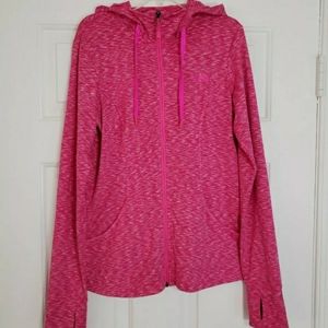 The North Face Full Zip Hooded Pink Running Jacket Thumbholes Women's Small